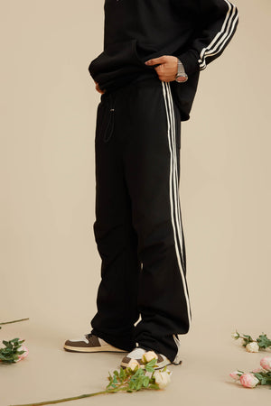 Three Lines Pants - BLACK