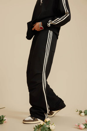 Three Lines Pants - BLACK