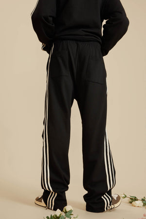 Three Lines Pants - BLACK