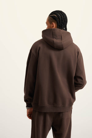 Ghost Hoodie Blank Heavy Drop Shoulder - BROWN