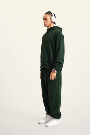 Ghost Hoodie Blank Heavy Drop Shoulder - BLACKISH GREEN