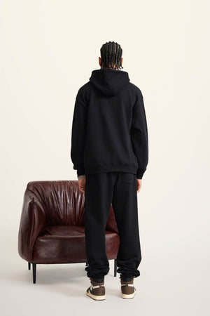 Ghost Hoodie Blank Heavy Drop Shoulder - BLACK