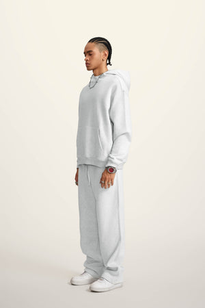 Ghost Hoodie Blank Heavy Drop Shoulder - OAT GREY