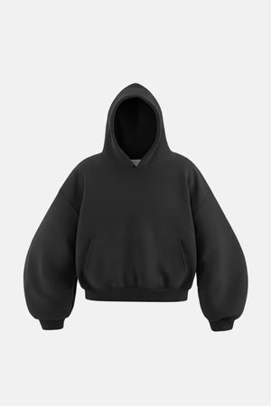 Hoodie Blank Cloudy - Black