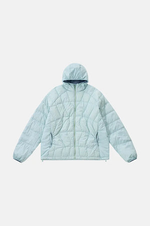 Men’s Lightweight Hooded Puffer Jacket - Light Blue