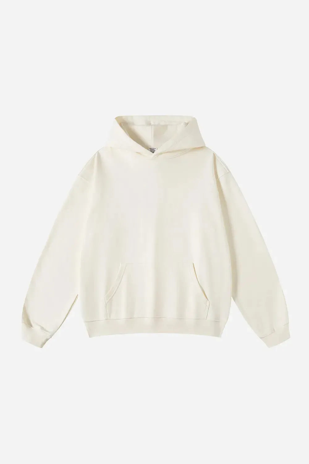 Hoodie Drop Shoulder Blank - MILK TEA WHITE