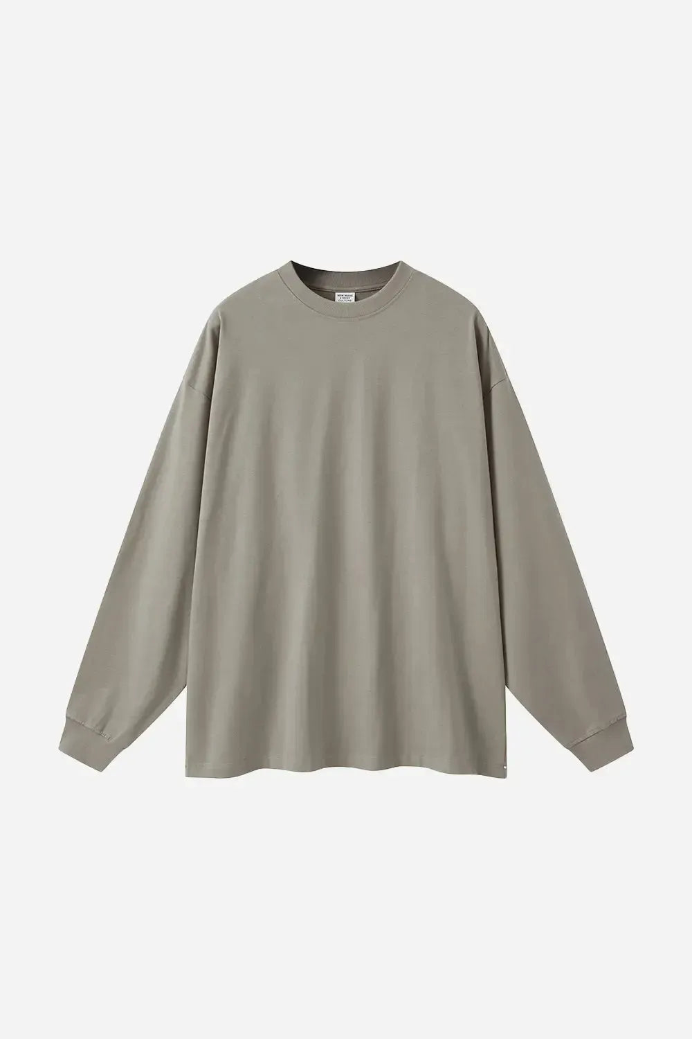 Long Sleeve Oversized T-Shirt 100% Cotton - SAND