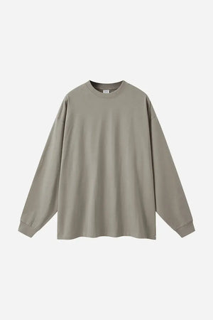 Long Sleeve Oversized T-Shirt 100% Cotton - SAND