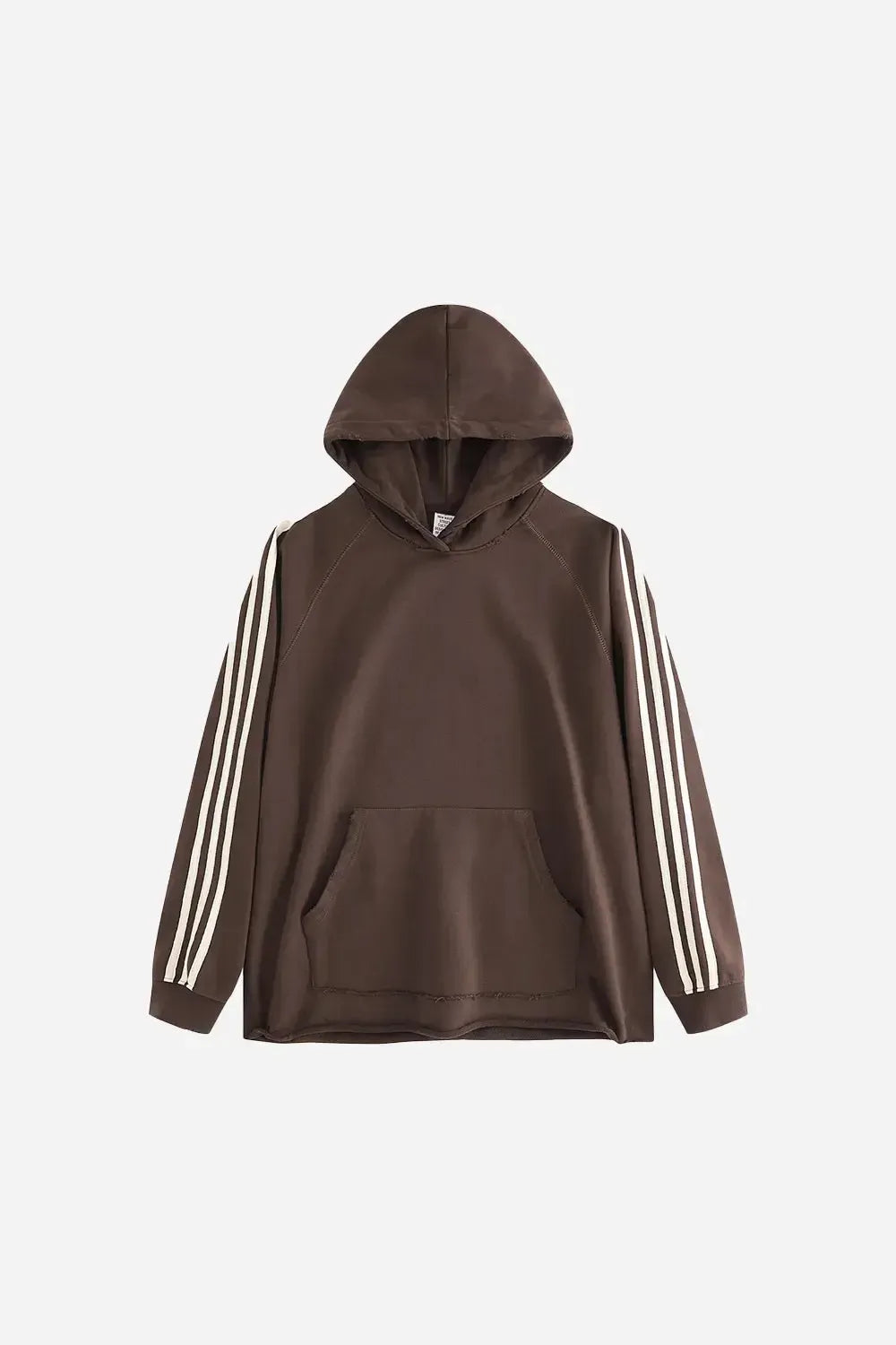 Three Lines Hoodie - BROWN