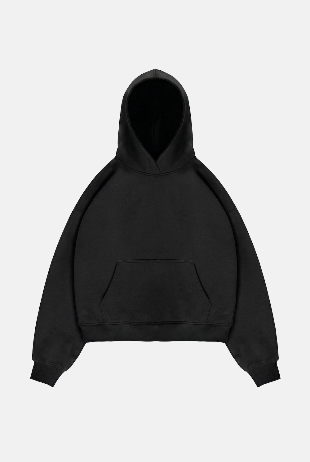 هودي كتف ساقط بلانك - أسود