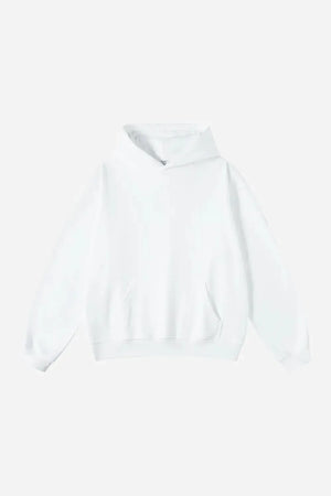 Hoodie Drop Shoulder Blank - WHITE