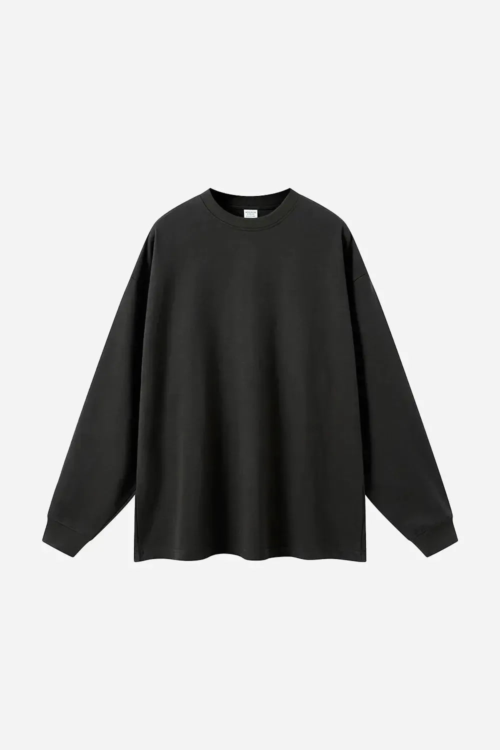 Long Sleeve Oversized T-Shirt 100% Cotton - DARK GRAY