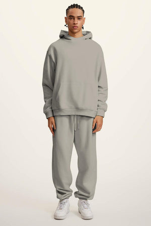 Ghost Hoodie Blank Heavy Drop Shoulder - GREY CAMEL