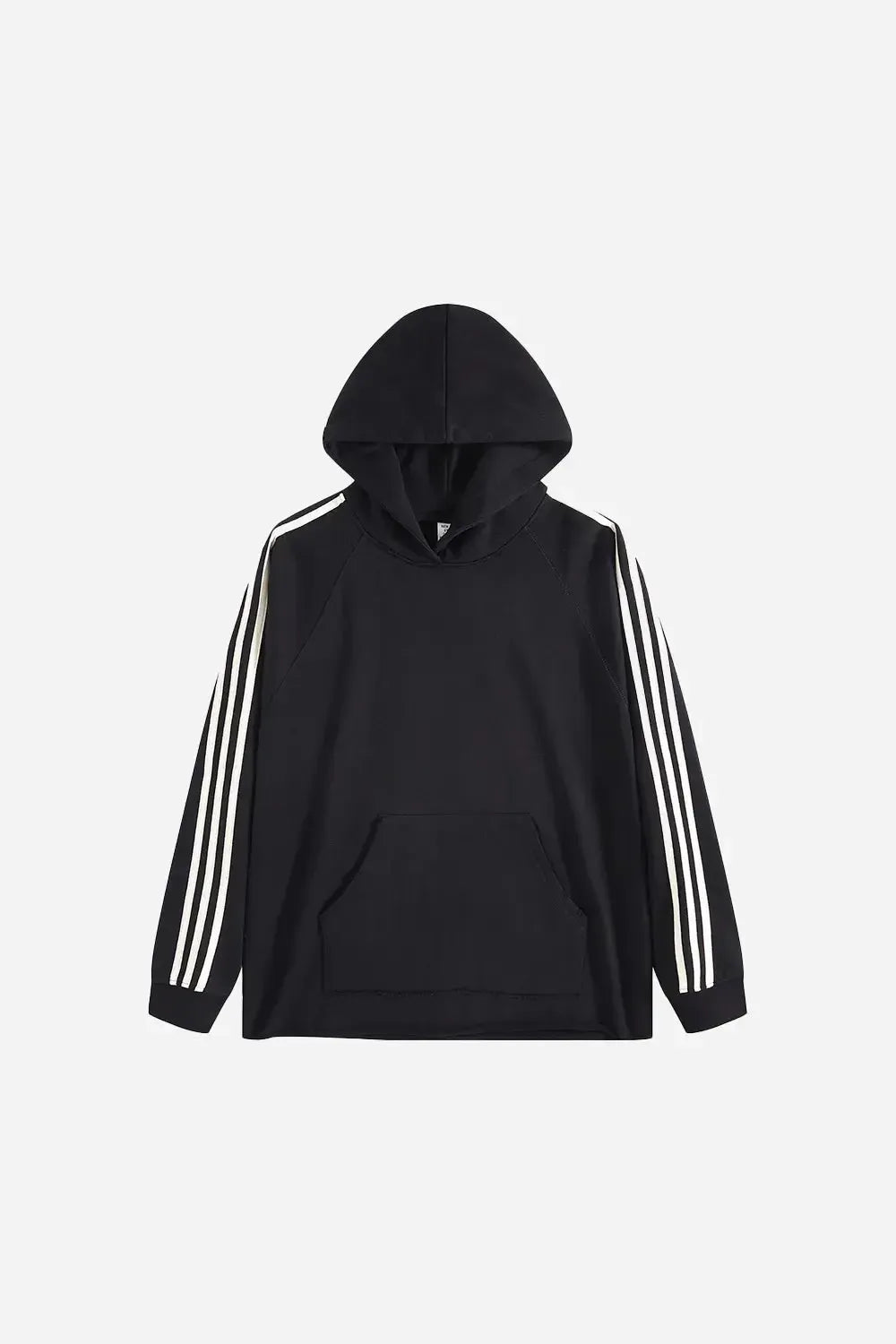 Three Lines Hoodie - BLACK