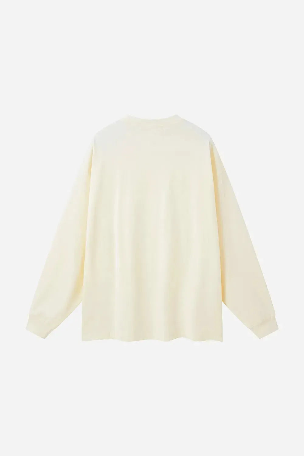 Long Sleeve Oversized T-Shirt 100% Cotton - LIGHT APRICOT