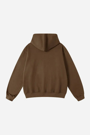 Hoodie Drop Shoulder Blank - BROWN