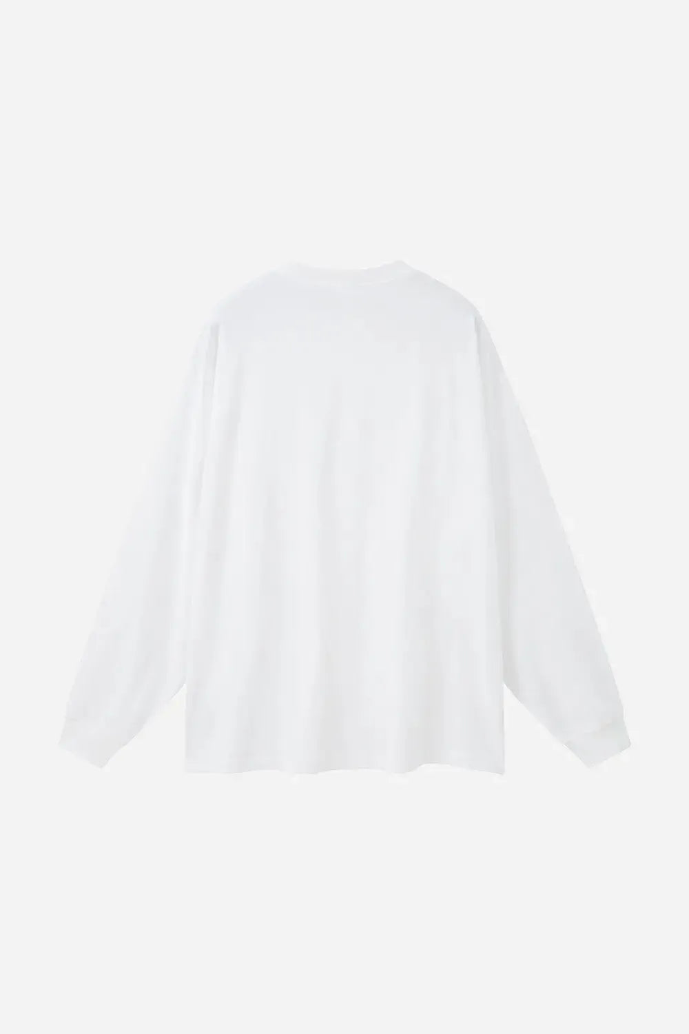 Long Sleeve Oversized T-Shirt 100% Cotton - WHITE