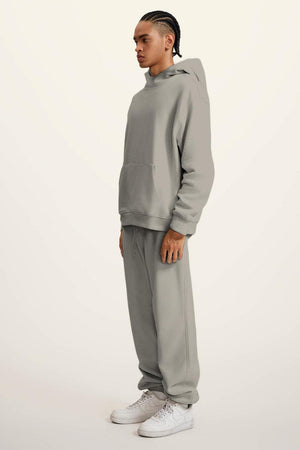 Ghost Hoodie Blank Heavy Drop Shoulder - GREY CAMEL