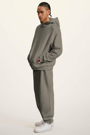 Ghost Hoodie Blank Heavy Drop Shoulder - GRAYISH GREEN