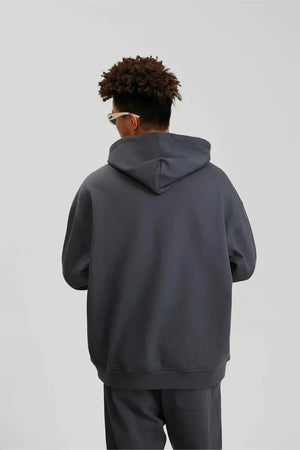 Hoodie Drop Shoulder Blank - CHARCOAL