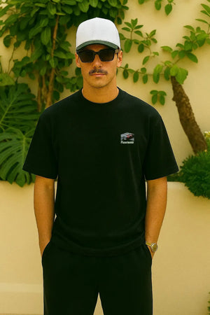 T-Shirt Formula 1 Oversized Drop Shoulder - Black