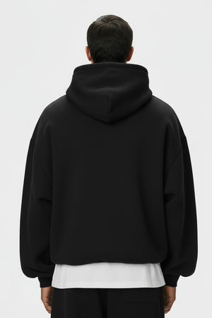 Hoodie Blank Cloudy - Black