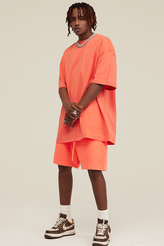 Short Heavy Cotton - RED ORANGE