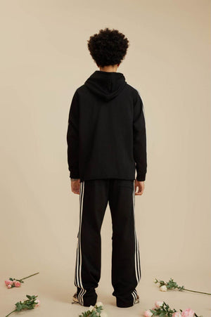 Three Lines Hoodie - BLACK