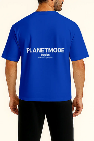 T-shirt Basics drop shoulder oversized - Blue