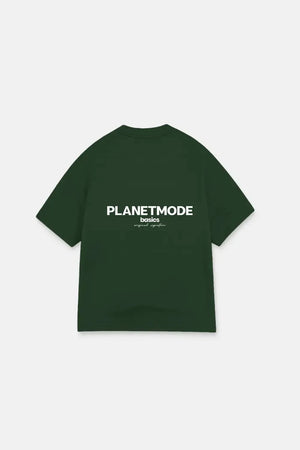T-shirt Basics drop shoulder oversized - Dark Green