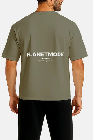 T-shirt Basics drop shoulder oversized - Smoke