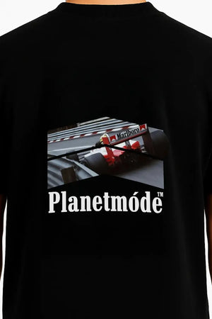 T-Shirt Formula 1 Oversized Drop Shoulder - Black