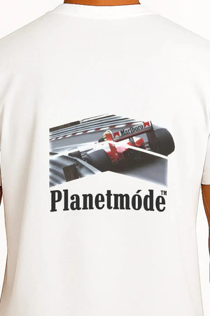 T-Shirt Formula 1 Oversized Drop Shoulder - White