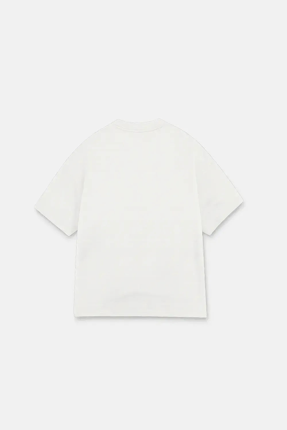 T-Shirt Mallbo Blue Oversized Drop Shoulder - White