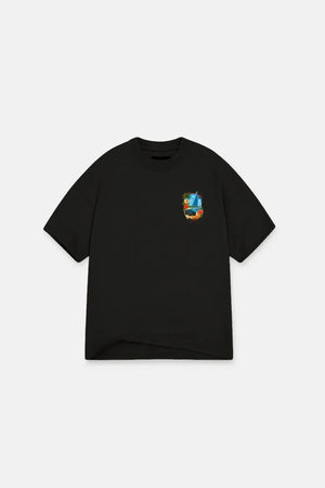 T-Shirt Beach Vibes Drop Shoulder - Black