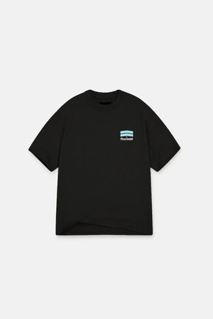 T-Shirt Mallbo Blue Oversized Drop Shoulder - Black