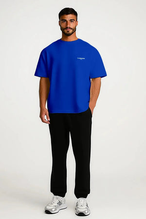 T-shirt Basics drop shoulder oversized - Blue