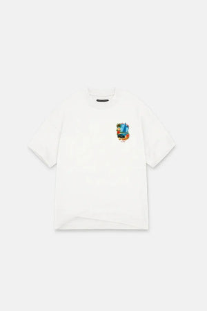 T-Shirt Beach Vibes Drop Shoulder - White