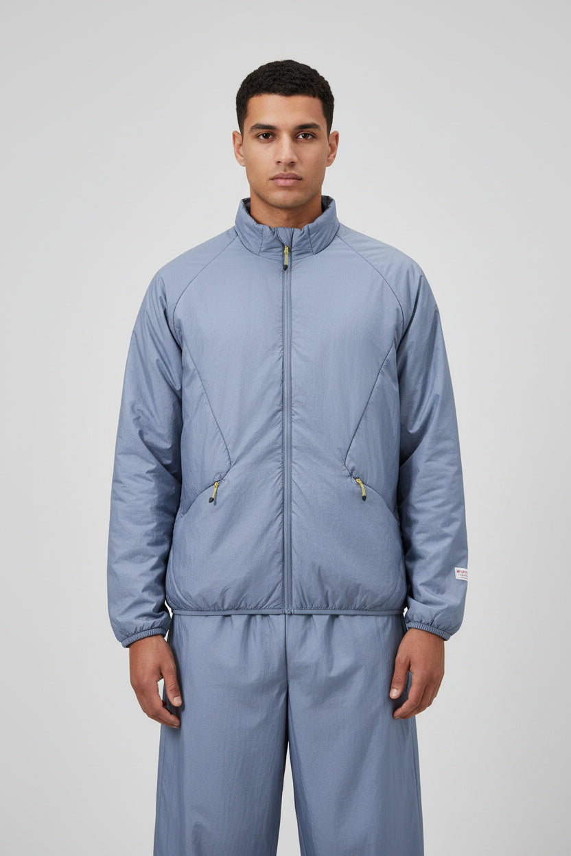 جاكيت رجالي خفيف الوزن مقاوم للرياح برقبة عالية - أزرق