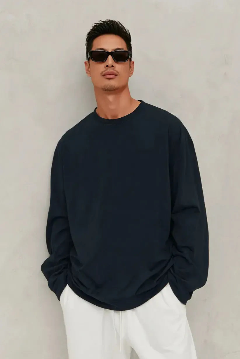 Long Sleeve Oversized T-Shirt 100% Cotton - NEAVY