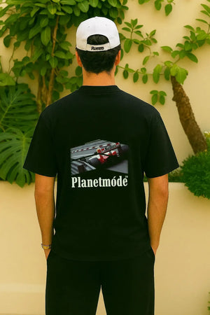 T-Shirt Formula 1 Oversized Drop Shoulder - Black