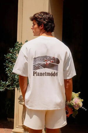 T-Shirt Formula 1 Oversized Drop Shoulder - White