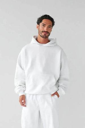 Hoodie Drop Shoulder Blank - WHITE