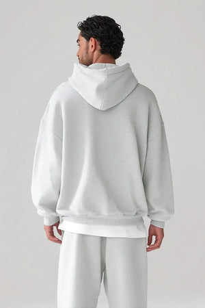 Hoodie Drop Shoulder Blank - OAT GRAY
