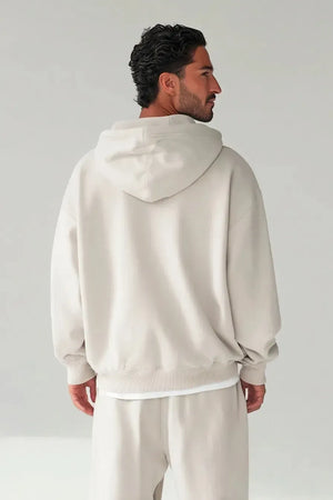 Hoodie Drop Shoulder Blank - MILK TEA WHITE