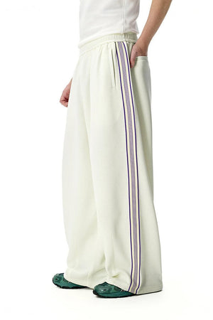 Baggy Pants SS-25 Nine Purple Wide Leg - White