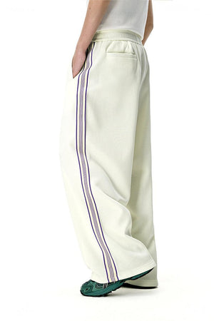 Baggy Pants SS-25 Nine Purple Wide Leg - White