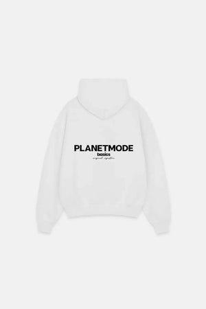 Hoodie Basics drop shoulder oversized - White