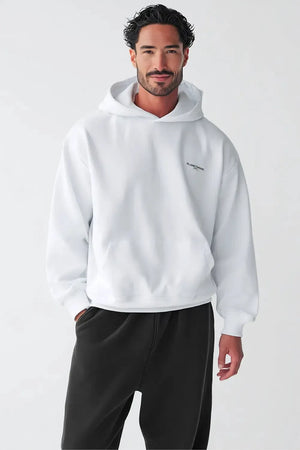 Hoodie Basics drop shoulder oversized - White