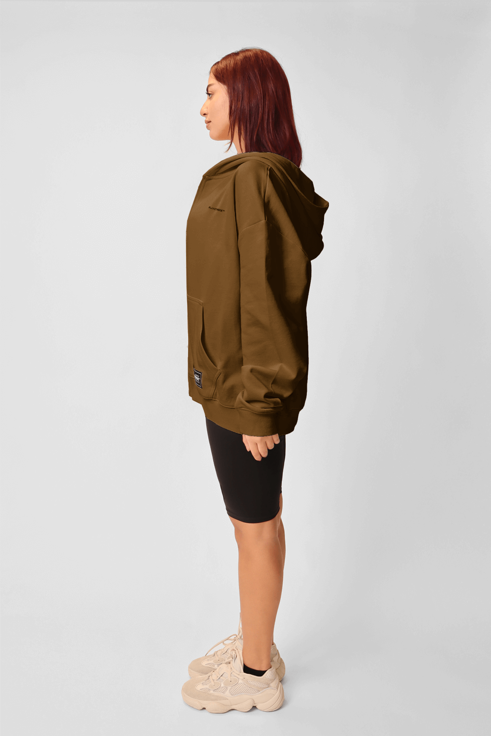 Women Essential S/SS23 Hoodie Zipper 100% Cotton Mocha